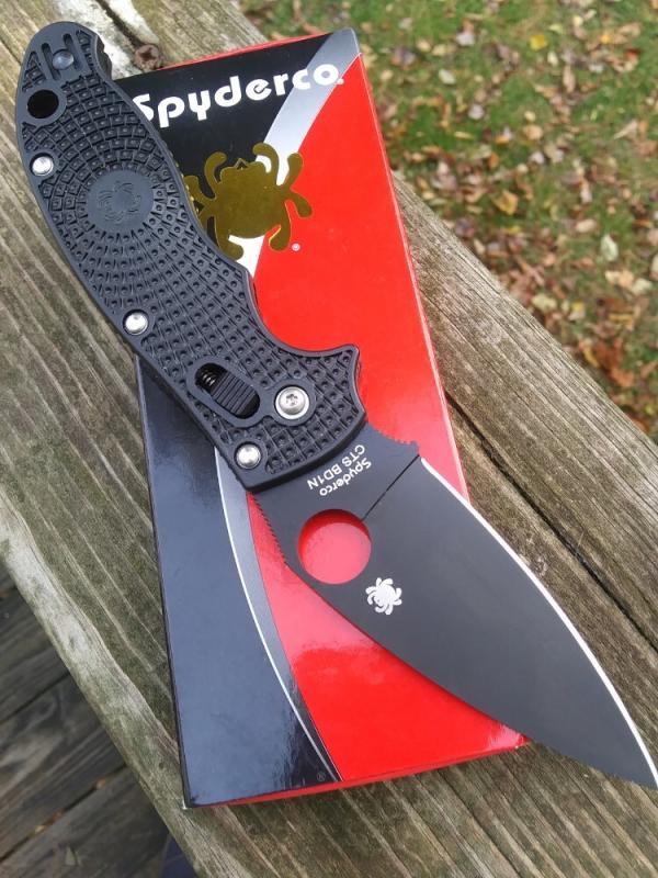 ***SOLD*** Spyderco Manix 2 Black/black CTS BD1N 