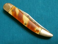 VINTAGE PRE 1950'S USA IMPERIAL PROV RI FANCY CANDY STRIPE FOLDING POCKET KNIFE KNIVES OLD ANTIQUE