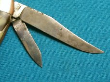 VINTAGE PRE 1950'S USA IMPERIAL PROV RI FANCY CANDY STRIPE FOLDING POCKET KNIFE KNIVES OLD ANTIQUE