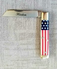 Great Eastern 491121 Freedom Flag Acrylic..1095..3.25" closed...sheepsfoot..new in tube