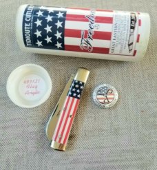 Great Eastern 491121 Freedom Flag Acrylic..1095..3.25" closed...sheepsfoot..new in tube