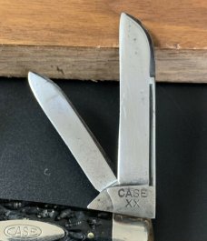  1940-64 CASE XX 6488 LP Rough Black 4 Blade Large Congress Pocket Knife Long Pull