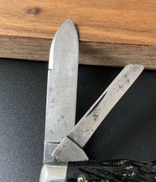  1940-64 CASE XX 6488 LP Rough Black 4 Blade Large Congress Pocket Knife Long Pull