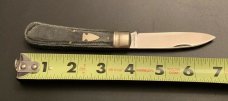  NORTHWOODS ESKY ZULU DENIM MICARTA POCKET KNIFE GEC RARE FIND