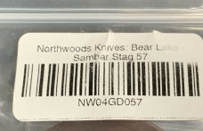 NORTHWOODS KNIVES SAMBAR STAG HANDLE BEAR LAKE POCKET KNIFE RARE GEC