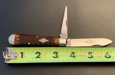 GEC 15 GREAT EASTERN CUTLERY CHESTNUT BONE HARNESS JACK 7 POCKET KNIFE 1/66