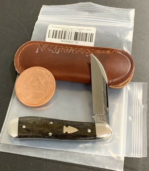 NORTHWOODS KNIVES GIRAFFE BONE FAYETTE JACK POCKET KNIFE GEC 1/100