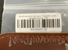 NORTHWOODS KNIVES GIRAFFE BONE FAYETTE JACK POCKET KNIFE GEC 1/100 