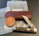 NORTHWOODS KNIVES GEC SMOKE BURLAP HANDLE BEAR LAKE POCKET KNIFE RARE
