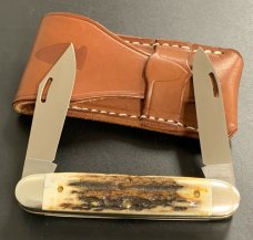 RARE NORTHWOODS STAG HANDLE GLADIATOR POCKET KNIFE NEVER USED