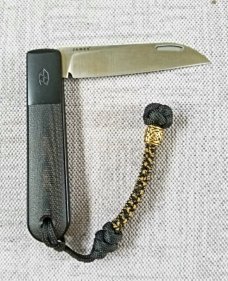 James Brand WAYLAND..4" Barlow..sheepsfoot..Cpm-S35V...Black Micarta & Black SS liner and bolsters 