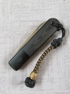 James Brand WAYLAND..4" Barlow..sheepsfoot..Cpm-S35V...Black Micarta & Black SS liner and bolsters 