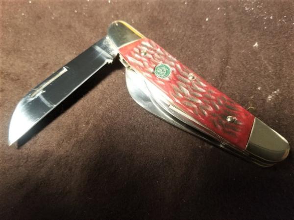 HEN & ROOSTER RED JIGGED BONE 4.375 INCHES LARGE CONGRESS Germany 