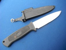  AG RUSSELL SEKI JAPAN TACTICAL PSK NECK SURVIVAL KNIFE WITH SHEATH, GREAT HUNTING KNIFE!