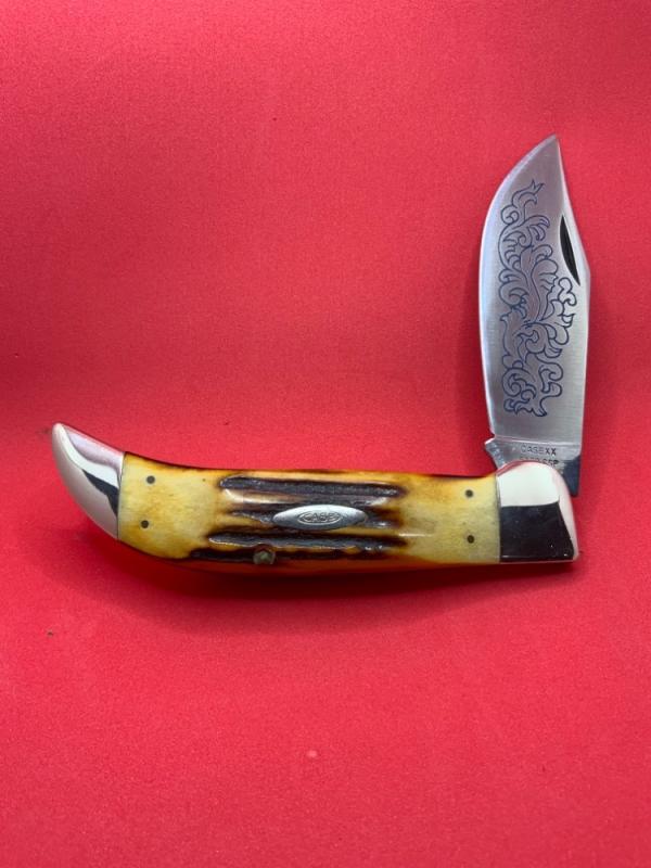 Case XX 5172 Blue Scroll 1977 Big Clasp Knife “ Bulldog”