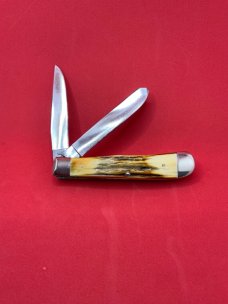 Case XX 5254 SSP Blue Scroll 1977 Stag Trapper 