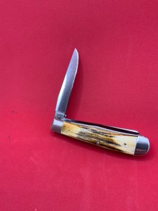 Case XX 5254 SSP Blue Scroll 1977 Stag Trapper 