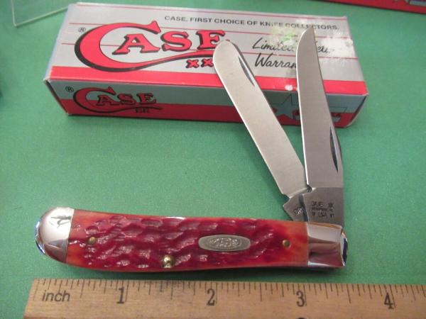 Case XX 1991 Dark Red Missing Dots Mini Trapper Pattern # DR6207 SS Case XX 1991 Dark Red Missing Dots Mini Trapper Pattern # DR6207 SS