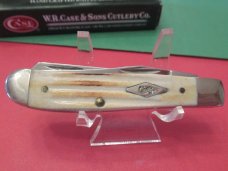 Case XX 2009 Second Cut Stag Diamond Shield Mini Trapper Pattern # 5207 SS