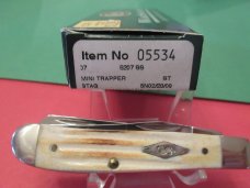 Case XX 2009 Second Cut Stag Diamond Shield Mini Trapper Pattern # 5207 SS