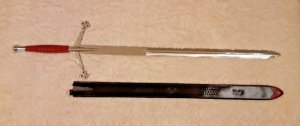 Vintage 50" Medieval Scottish Claymore with Leather Scabbard