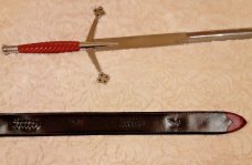 Vintage 50" Medieval Scottish Claymore with Leather Scabbard