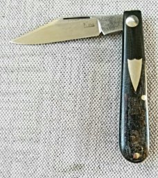 Kroo Clip Standard Barlow.steel Shield and liners,.Blanket micarta scales...N690..coa & slip..filed 