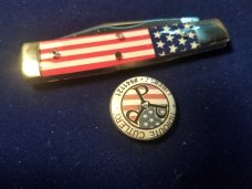 *MODERATE FLAWS* GREAT EASTERN CUTLERY TIDIOUTE #94 LIBERTY - 1 BLADE - FLAG *b*