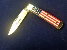 *MODERATE FLAWS* GREAT EASTERN CUTLERY TIDIOUTE #94 LIBERTY - 1 BLADE - FLAG *b*