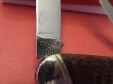 Case Classic 1990 Rogers Bone Bowie Tie Shield Whittler Pattern # 630109