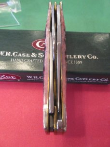 Case XX 2001 Cranberry Silver Script Large Stockman Pattern # 6375 SS