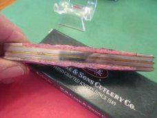 Case XX 2001 Cranberry Silver Script Large Stockman Pattern # 6375 SS