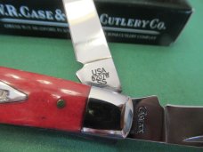 Case XX 2008 Smooth Red Bone Wharncliff Blade Mini Trapper Pattern # 6207W SS
