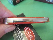 Case XX 2008 Smooth Red Bone Wharncliff Blade Mini Trapper Pattern # 6207W SS