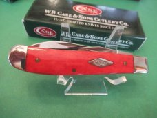 Case XX 2008 Smooth Red Bone Wharncliff Blade Mini Trapper Pattern # 6207W SS