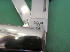 Case XX 1987 Raised Letter Case Shield, Red Bone One Arm Man's Pattern # 6205 SSP