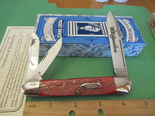 Case Classic 1991 Red Banana Bone Anglo Saxon Whittler Pattern # R6391 