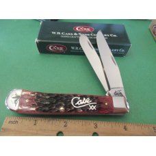 Case XX 2001 Cranberry Silver Script Trapper Pattern 6254 SS