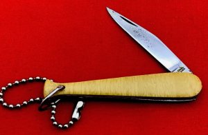 Vintage COLONIAL PROV USA 1-Blade Baseball Bat Keychain Jack Folding Pocket Knife
