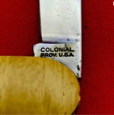 Vintage COLONIAL PROV USA 1-Blade Baseball Bat Keychain Jack Folding Pocket Knife
