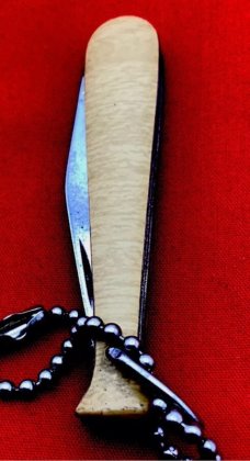 Vintage COLONIAL PROV USA 1-Blade Baseball Bat Keychain Jack Folding Pocket Knife