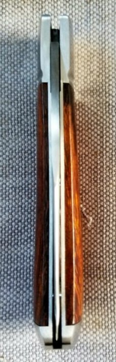Mike Rothman Ironwood Trapper...Cpm154..4.25" closed..hand rubbed finish...coa and Maker's Pouch 