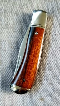 Mike Rothman Ironwood Trapper...Cpm154..4.25" closed..hand rubbed finish...coa and Maker's Pouch 