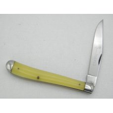 Queen Cutlery Rare #13 Amber Handled Utility: 4 1/8” closed, circa 1961