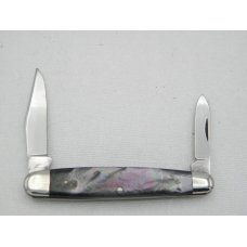 Queen Cutlery #4 Sleeveboard Pen Smoked Pearl: 3 3/8” closed, circa 1960s,