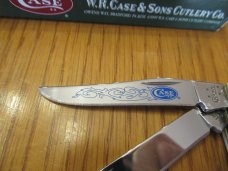 Case XX 2006 Blue Scroll Stag Mini Trapper Pattern # 5207 SS