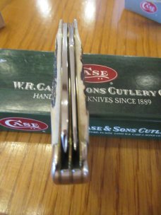 Case XX 2006 Blue Scroll Stag Mini Trapper Pattern # 5207 SS