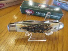 Case XX 2006 Blue Scroll Stag Mini Trapper Pattern # 5207 SS