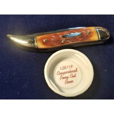 GREAT EASTERN NORTHFIELD GEC COPPERHEAD BONE POWDERHORN KNIFE 1/464 MIT 128119