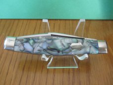 Bulldog Brand Celluloid Abalone Swirl Stockman  